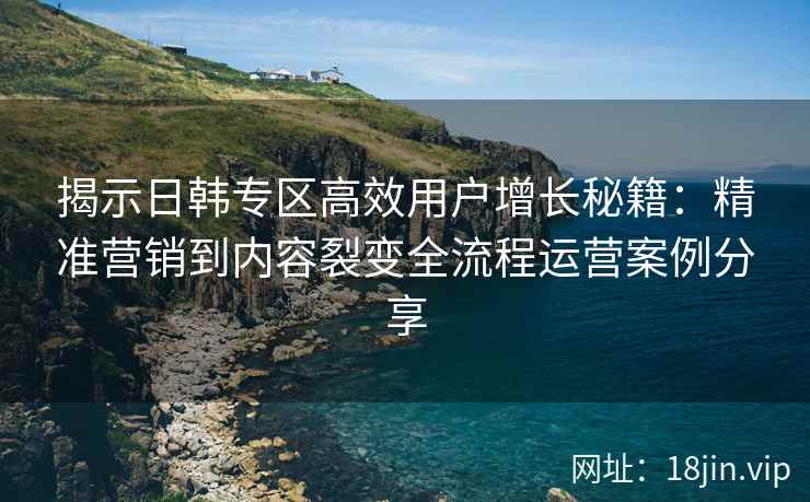 揭示日韩专区高效用户增长秘籍：精准营销到内容裂变全流程运营案例分享