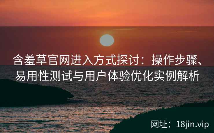 含羞草官网进入方式探讨：操作步骤、易用性测试与用户体验优化实例解析
